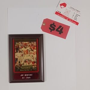 Joe Montana Kansas City Chiefs 1993 Upper Deck #111 - 6" x 4.25" Wooden Plaque